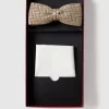 CG – Club Of Gents Fliege Und Einstecktuch Im Set Mit Leinen-Anteil – Beige 16