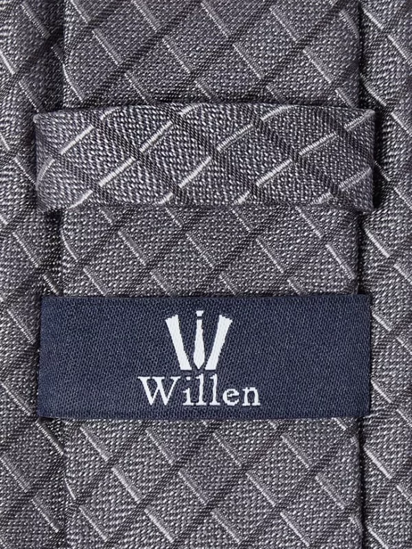 Willen Krawatte Aus Reiner Seide (6,5 Cm) – Mittelgrau 3