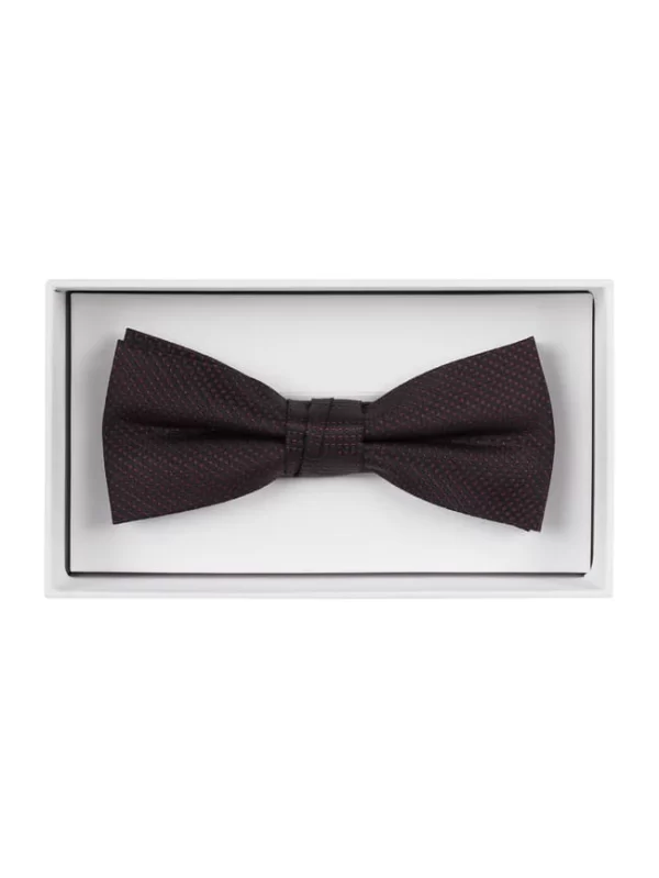 CK Calvin Klein Fliege Mit Seide-Anteil – Bordeaux Rot 4
