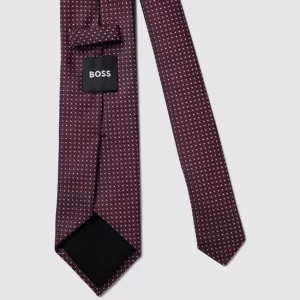 BOSS Krawatte Mit Allover-Muster (7,5 Cm) – Bordeaux Rot 10