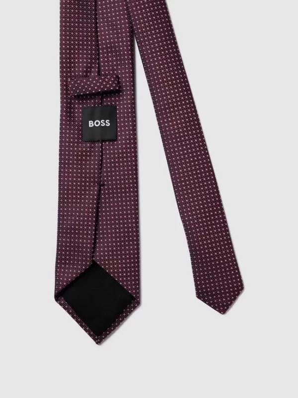 BOSS Krawatte Mit Allover-Muster (7,5 Cm) – Bordeaux Rot 4