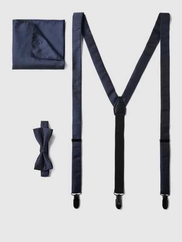 Cinque Hosenträger, Fliege Und Einstecktuch Im Set – Marineblau 1