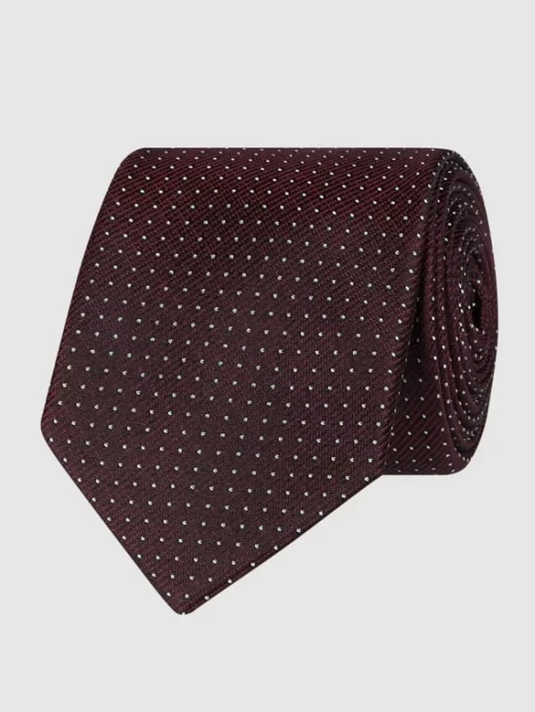 CK Calvin Klein Krawatte Aus Seide (6,5 Cm) – Bordeaux Rot 1