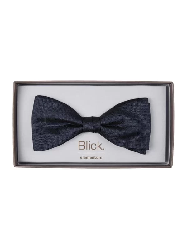 Blick Fliege Aus Seide – Marineblau 4