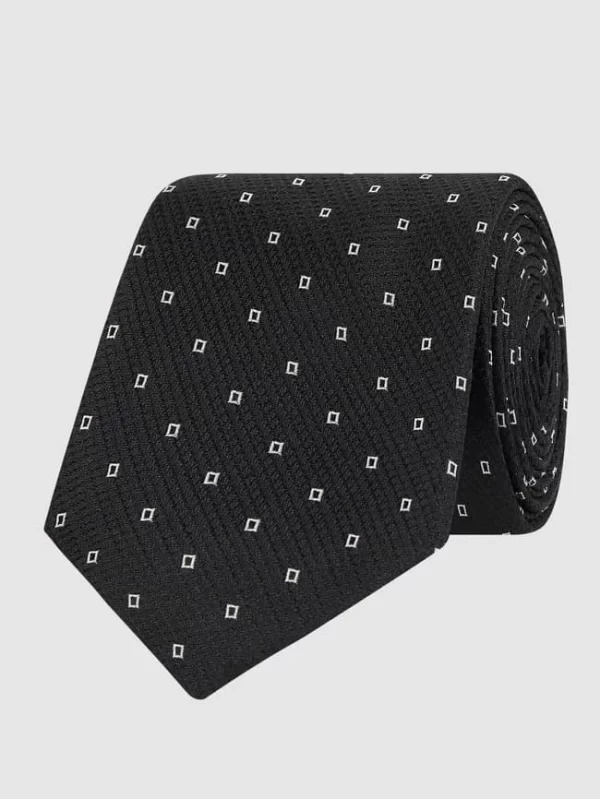 CK Calvin Klein Krawatte Aus Seide (6 Cm) – Schwarz 1