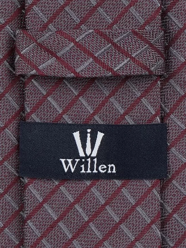 Willen Krawatte Aus Reiner Seide (6,5 Cm) – Bordeaux Rot 3