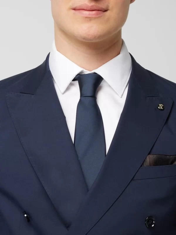 Christian Berg Men Krawatte Aus Seide (7 Cm) – Marineblau 4